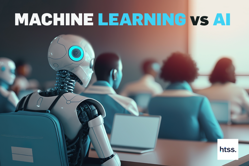 Machine Learning vs AI, concept | htss